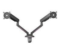 Brazo universal para doble monitor de juegos, Soporte de monitor gris