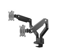 Brazo universal para dos monitores One For All para pantallas de 13" a 35" - VESA 75/100 mm - Ajuste de altura - Inclinación (140°), giro (180°) y rotación (360°) - Peso máximo: 10 kg - Negro (DM4210)