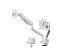Brazo universal para dos monitores One For All para pantallas de 13" a 35" - VESA 75/100 mm - Ajuste de altura - Inclinación (140°), giro (180°) y rotación (360°) - Peso máximo: 10 kg - Blanco(DM4220)