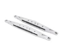 Brazos de arrastre inferiores traseros RC, palanca de enlace de suspensión mejorada de aleación de aluminio para LOSI SUPER BAJA REY 2.0 1/6, coche todoterreno, 2 piezas (Plata)
