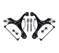 Brazos de Control Coche Compatible Con Civic 2013 2014 2015 OEM: MS601100 MS601101 10 Piezas Brazos Control Delanteros Inferiores Rótula Barra Estabilizadora, Enlace Final Kit Barra Acoplamiento