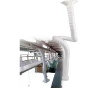 Brazos de humo, Brazo del extractor del humo for tamaños múltiples multicolores de la soldadura y de la ventilación del laboratorio(Milk,75 tubes x L 100cm)