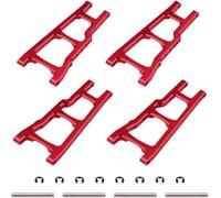 Brazos de suspensión de Aluminio Trasero Delantero para 1 10 Escala 4x4 4WD RC Piezas de actualización compatibles con 4x4 Reemplaza 3655 Vehículo Fuera de Ruta de Servicio Pesado(Red)
