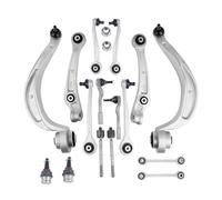 Brazos de Suspensións Compatible con A4 B8 8K A5 8F7 8T3 M12 2008-2009 8K0407693N 8K0407505A 16x brazos de Control delantero superior inferior Suspensión de Ruedas