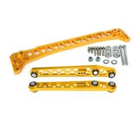 Brazos de Suspensións Compatible con Civic EK 96-00 Si brazos de control inferiores traseros palanquilla dorada y plateada + soporte bastidor auxiliar Suspensión de Ruedas