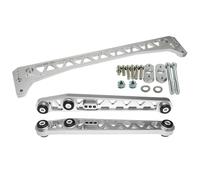 Brazos de Suspensións Compatible con Civic EK 96-00 Si brazos de control inferiores traseros palanquilla dorada y plateada + soporte bastidor auxiliar Suspensión de Ruedas