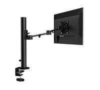 Brazos para monitor de 43.2 cm-81.3 cm de aleación de aluminio, soporte de monitor de columna ajustable, soporte de escritorio con kit de ojales de abrazadera, soporta hasta 17.6 libras con giro