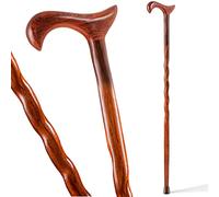 Brazos Twisted Cocobolo - Bastón de derby de madera exótica 502-3000-0065 , 94 cm, 1
