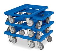 BRB 6 ruedas logísticas para cajas de 600 x 400 mm, capacidad de carga de 250 kg (azul)