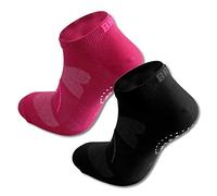 BRBL - Calcetines de compresión Ligera para Adultos, Unisex, Color Negro y Fucsia, Talla Grande