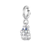 BRBRB Charm de hámster en plata de ley S925 con anilla de salto que se abre: una preciosa cuenta rodiada for pulseras, collares y joyas compatibles con Pandora.