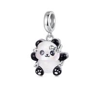 BRBRB Dije de oso adorable de plata de ley S925: joyería DIY compatible con pulseras Pandora, Biagi, Troll y Chamilia. Colgante de plata 925 for collares, llaveros y manualidades.
