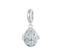 BRBRB Juego de dijes de conejo y huevo de Pascua en plata de ley 925 | Cuentas de bricolaje con temática de primavera for pulseras y collares | Compatible con Pandora, Biagi, Troll y Chamilia(BSC996)