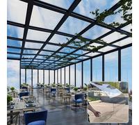 BRCYKRWY Lámina de policarbonato acrílico Transparente Perspex,Protección UV Paneles de Techo Transparente,Paneles de Techo de Policarbonato,láminas de plástico para techos de invernaderos(Clear,2x 3.