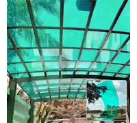 BRCYKRWY Lámina de policarbonato acrílico Transparente Perspex,Protección UV Paneles de Techo Transparente,Paneles de Techo de Policarbonato,láminas de plástico para techos de invernaderos(Green,2x 3.