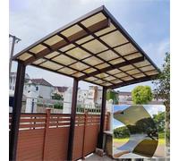 BRCYKRWY Lámina de policarbonato acrílico Transparente Perspex,Protección UV Paneles de Techo Transparente,Paneles de Techo de Policarbonato,láminas de plástico para techos de invernaderos(Brown,3.3x6