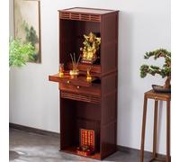 BRCYKRWY Mesas de Almacenamiento Mesa de Altar,con Almacenamiento De Cajones Relájese La Budista,para Meditación,Oraciones,Plantas y Libros,Natural