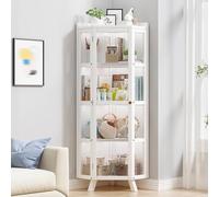 BRCYKRWY Vitrina Expositora Vitrina Expositora para Colecciones Mueble De Curiosidades con Puertas Acrílicas Estantería Multifunción para Dormitorio,Sala De Estar,Oficina