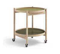 Brdr. Krüger Carrito Bølling Tray Table model 50 Leaf. estructura de roble sin tratar