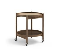 Brdr. Mesa Auxiliar Krüger Bølling Ø60 Roble Ahumado con Platos en Beige/ Marrón