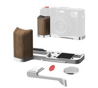 BRDRC Accesorios de agarre para FUJIFILM X100VI / X100V, mango en forma de L con placa de liberación rápida Arca-Swiss y cubierta de zapata de metal para el pulgar y 2 botones de obturador Fuji X100VI