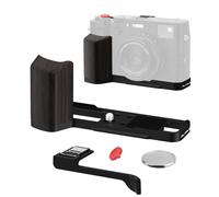 BRDRC Accesorios de agarre para FUJIFILM X100VI / X100V, mango en forma de L con placa de liberación rápida Arca-Swiss y cubierta de zapata de metal para el pulgar y 2 botones de obturador Fuji X100VI