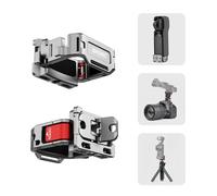 BRDRC Adaptador de expansión de bolsillo de 3 jaulas, montaje de aleación de aluminio, accesorios de soporte de metal con agujeros de tornillo de 1/4, para adaptador GoPro, zapata fría, para Osmo