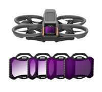 BRDRC Avata - Juego de 2 filtros ND, paquete de 4 filtros ND8 ND16 ND32 ND64, filtro de densidad neutra compatible con DJI Avata 2 FPV Drone accesorios, aluminio