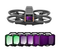 BRDRC Avata - Juego de 2 filtros ND, paquete de 6 filtros UV CPL ND8 ND16 ND32 ND64, lentes de protección de densidad neutra para dron DJI Avata 2 FPV, aluminio
