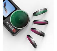 BRDRC Filtro ND para DJI Osmo Action 5 Pro Action 4 3, paquete de 4 filtros de lente CPL ND16 ND32 ND64 a presión, accesorios polarizadores de densidad neutra