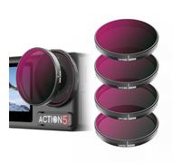 BRDRC Filtro ND para DJI Osmo Action 5 Pro Action 4 3, paquete de 4 filtros de lente polarizadores de densidad neutra ND8PL ND16PL ND32L ND64PL