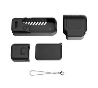 BRDRC - Funda de silicona para cámara compatible con Pocket 4, juego de cubierta de pantalla de lente corporal para el cuidado diario de la cámara, accesorio de video de mano para viajes