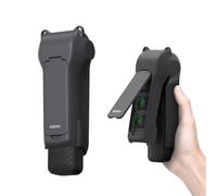 BRDRC Funda protectora Pocket 4 para DJI Osmo Pocket 3/4, con 4 ranuras magnéticas de almacenamiento para filtro CPL/ND y correa de muñeca desmontable para accesorios Osmo Pocket 3/4 (gris)