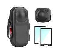 BRDRC Insta 360 X5 - Funda + tapa de silicona para lente + 2 protectores de pantalla, kit de accesorios con correa de muñeca y mosquetón para Insta360 X5 X4