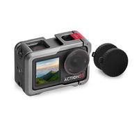 BRDRC Jaula de metal para DJI Osmo Action 5 Pro/4/3, funda protectora de lente de marco premium, carcasa de aluminio para DJI Osmo Action 5 Pro Action 4 3 Accesorios