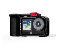 BRDRC Kit de agarre para DJI Action 6 (con jaula), soporte de mango de expansión con botón de obturador, liberación rápida, zapata fría para accesorios DJI Osmo Action 6