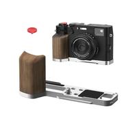 BRDRC Mango para FUJIFILM X100VI / X100V, soporte de agarre en forma de L con adaptador de tornillo de 1/4 y placa de liberación rápida Arca y botón de obturador para accesorios de cámara Fuji X100VI