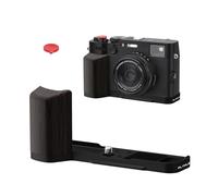 BRDRC Mango para FUJIFILM X100VI / X100V, soporte de agarre en forma de L con adaptador de tornillo de 1/4 y placa de liberación rápida Arca y botón de obturador para accesorios de cámara Fuji X100VI