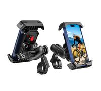 BRDRC Motorrad Handyhalterung - 720° drehbarer Metall-Verlängerungsarm, doppelt vibrationsgedämpfte diebstahlsichere universelle Lenkerhalterung, Fahrradhalterung für iPhone 17/16/15 y 4.8-7.5