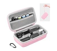 BRDRC Osmo Pocket 4 - Funda de transporte portátil para DJI Osmo Pocket 4 Creator Combo accesorios de cámara con muñeca y mosquetón (rosa)
