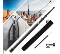 BRDRC Palo selfie de 3 m para Insta360 X5 X4, 118 pulgadas, fibra de carbono, invisible, barra de extensión ultra larga para Insta 360 ONE X5 X4 X3 X2 RS accesorios (con adaptador Go Pro, correa de
