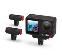 BRDRC Paquete de 2 adaptadores magnéticos de liberación rápida para DJI Action, base de expansión con agujero de tornillo de 1/4 para adaptador Go Pro compatible con DJI Osmo 360, Action 5 Pro 4 3