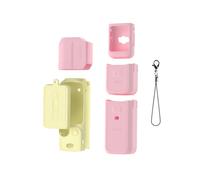 BRDRC para Osmo Pocket 3 Protector de Lente Cubierta Protectora Antiarañazos para Pocket 3 Accesorios Rosa y Amarillo.