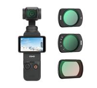 BRDRC Pocket 3 ND CPL - Juego de 3 filtros CPL + filtro de niebla negra 1/4 + filtro de lente magnético ND2-32 para DJI Osmo Pocket 3 Creator Combo accesorios de cámara - se puede apilar