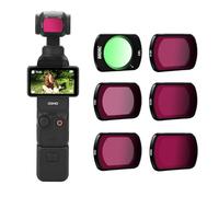 BRDRC Pocket - Juego de 3 filtros ND, Paquete de 6 - CPL ND4 ND8 ND16 ND32 ND64 Filtro de Lente para dji Osmo Pocket 3 Creator Combo Accesorios de cámara - Se Puede apilar