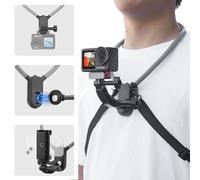 BRDRC POV - Soporte de cuello para GoPro, soporte magnético para collar de cámara con clip de teléfono para DJI OSMO Action 5 Pro 4 3, Pocket 3, para Insta360 X4 X3 ACE PRO, para accesorios de