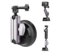 BRDRC Soporte de 3 ventosas, soporte para parabrisas y cámara de ventana para DJI Osmo Pocket 3 2, Action 5 Pro 4, Insta360 X4 X3 Go 3S, GoPro Hero 13 12 11 10 9 Accesorios - Aluminu