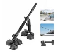 BRDRC Soporte de coche con ventosa para Insta 360 X5 X4 X3, kit de montaje para parabrisas de ventana con barra de extensión de 1,5 m para Insta 360 X5 X4 X3 X2 X ONE RS R Go 3S Ace Pro, accesorios de