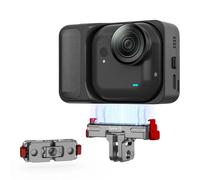 BRDRC Soporte de liberación rápida para Insta360 GO Ultra, adaptador de expansión magnético de aleación de aluminio con tornillo de 1/4 pulgadas y adaptador G*Pro para accesorios Insta 360 GO Ultra