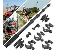 BRDRC Soporte de motocicleta para Insta 360 X4 X5, soportes de abrazadera de manillar de bicicleta de 59 pulgadas, kit de palo selfie invisible para Insta360 X5 X4 X3 X2 X ONE, para DJI OSMO 360, para